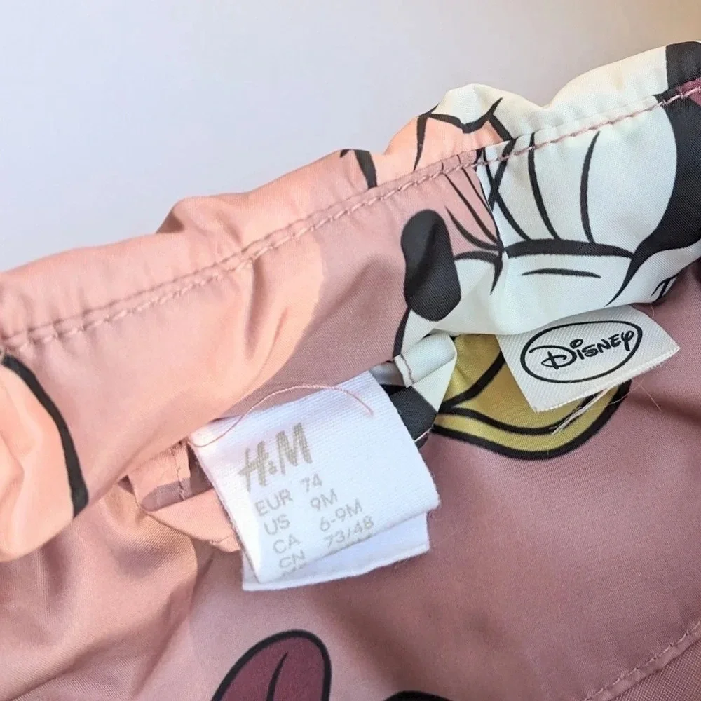 Baby Girls H&M Minnie Mouse Patterned Puffer Jacket